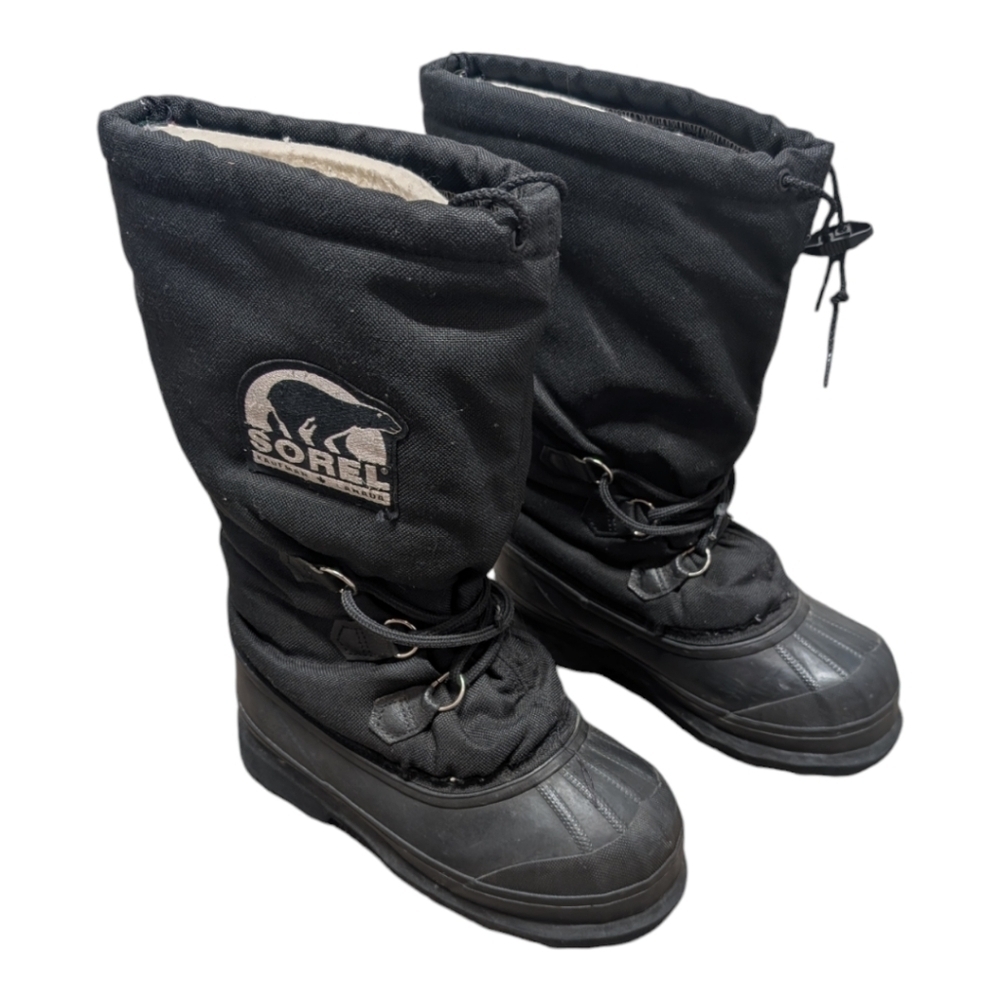 Sorel Kaufman Canada Black Winter Outdoor Snow Boots Women's Size 6
